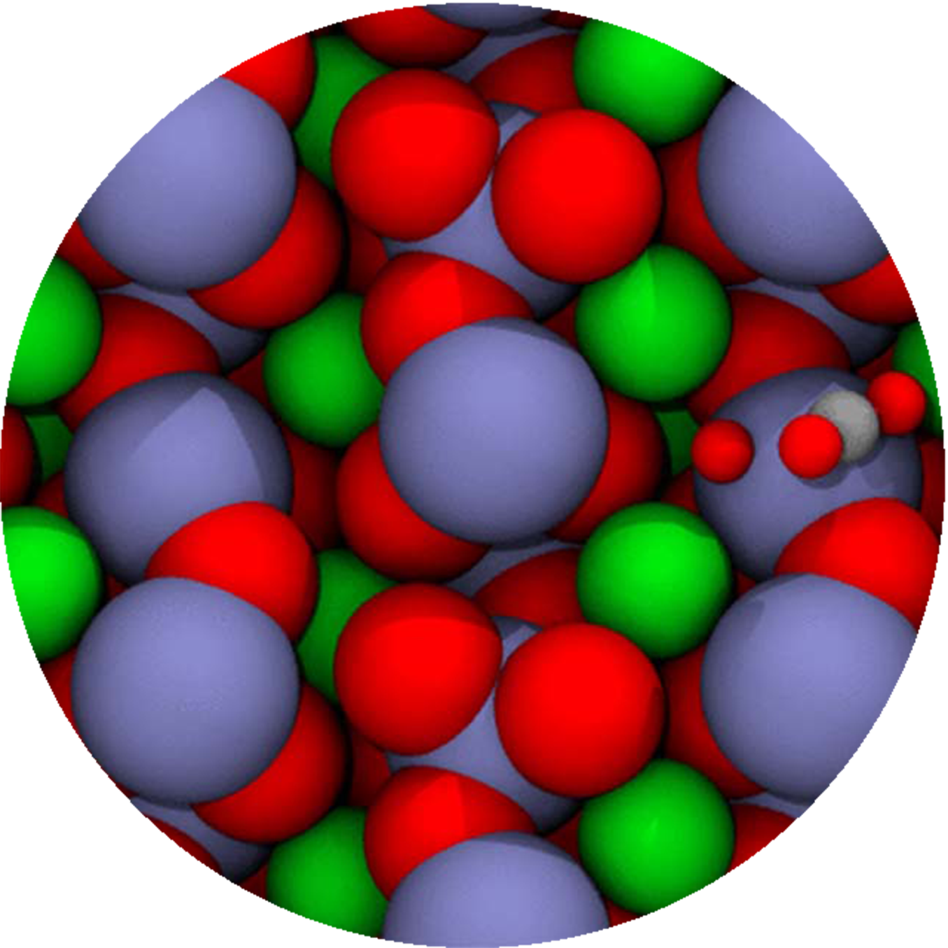 multicolored spheres of varying sizes clustered in a layer